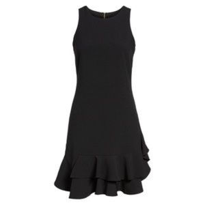 Chelsea28 Black Tiered Ruffle Hem Mini Dress Sz 14